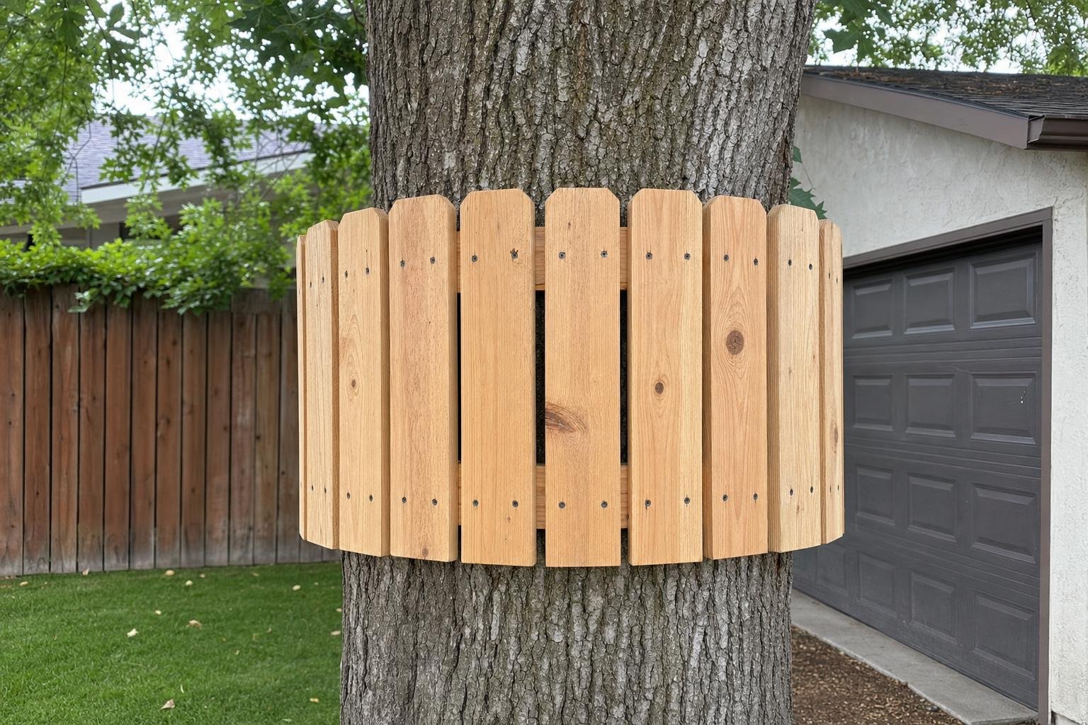 Illustrative image of tree service warning signs work, example photo